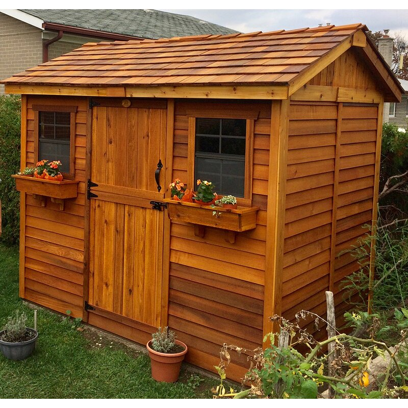 9 ft. W x 6 ft. D Solid Wood Storage Shed