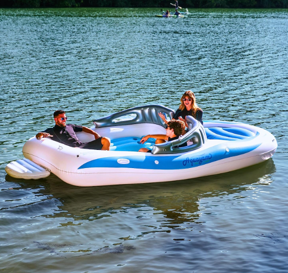 6-Person Inflatable Bay Breeze Boat Island Party Island