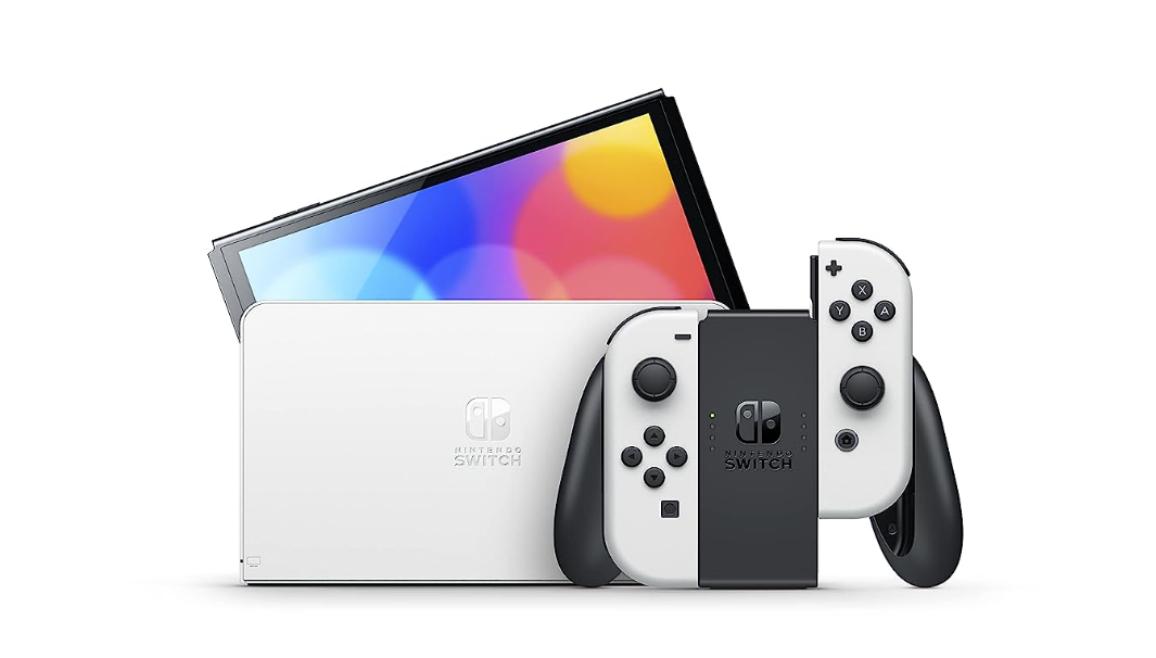 Nintendo Switch OLED White Console Bundle A459.