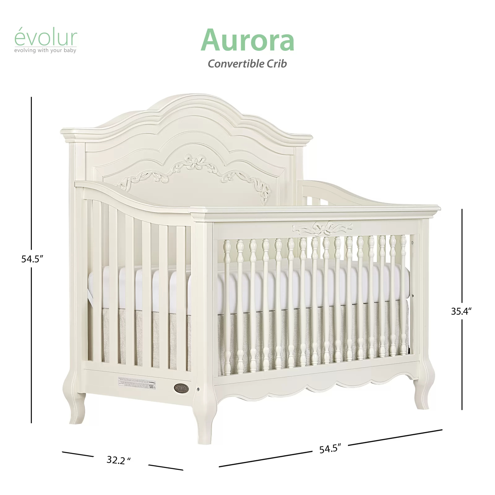 【Baby&Kids】Aurora 5-in-1 Convertible Crib
