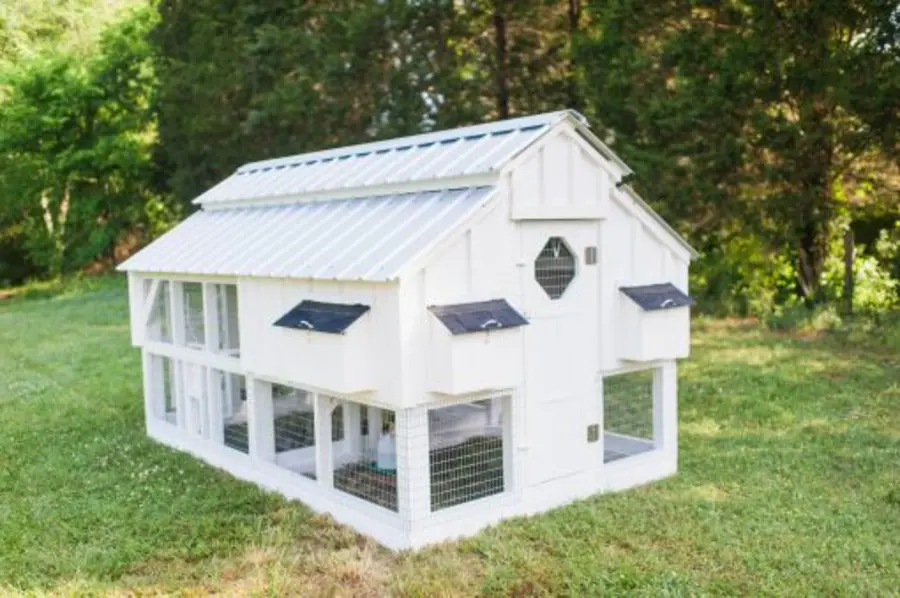 White big fairytale town chicken coop