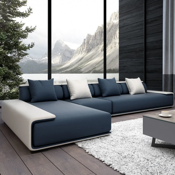 Best Choice Products Linen Sectional Sofa for Home, Apartment, Dorm, Bonus Room, Compact Spaces w/Chaise Lounge, 3-Seat, L-Shape Design, Reversible Ottoman Bench, 680lb Capacity