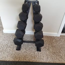 CAP Barbell 150 LB Dumbbell Set with Rack, Color Series