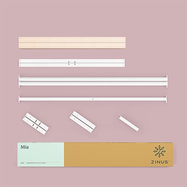 ZINUS Mia Metal Platform Bed Frame / Wood Slat Support / No Box Spring Needed / Easy Assembly, Black, Full Standard Full Black