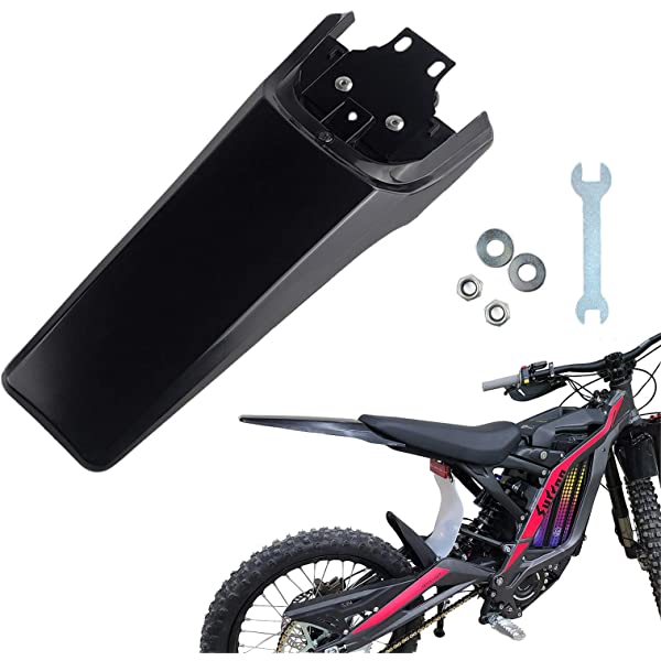 Modified Extended Longer Rear Fender FIt to Sur-Ron Light Bee X And S. Extra Long Dirt Pit Mudguards for SURRON. black