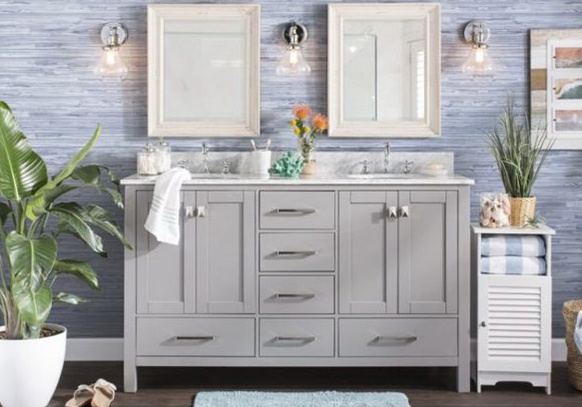 60-inch double bathroom vanity set