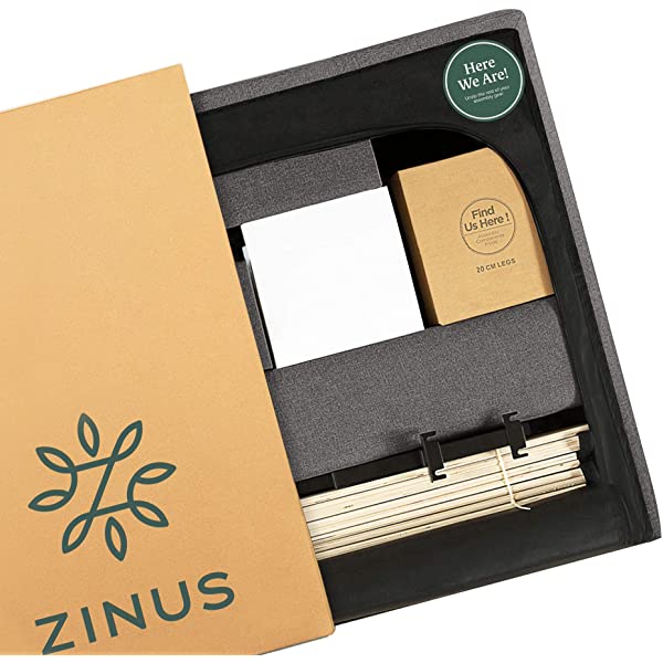 ZINUS Lottie Upholstered Platform Bed Frame / Mattress Foundation / Wood Slat Support / No Box Spring Needed / Easy Assembly, Grey, Queen Grey Queen Standard