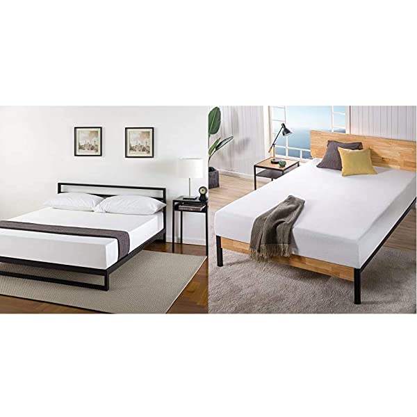 ZINUS Trisha Metal Platforma Bed Frame / Wood Slat Support / No Box Spring Needed / Easy Assembly, Full Full Standard Platform Bed Frame